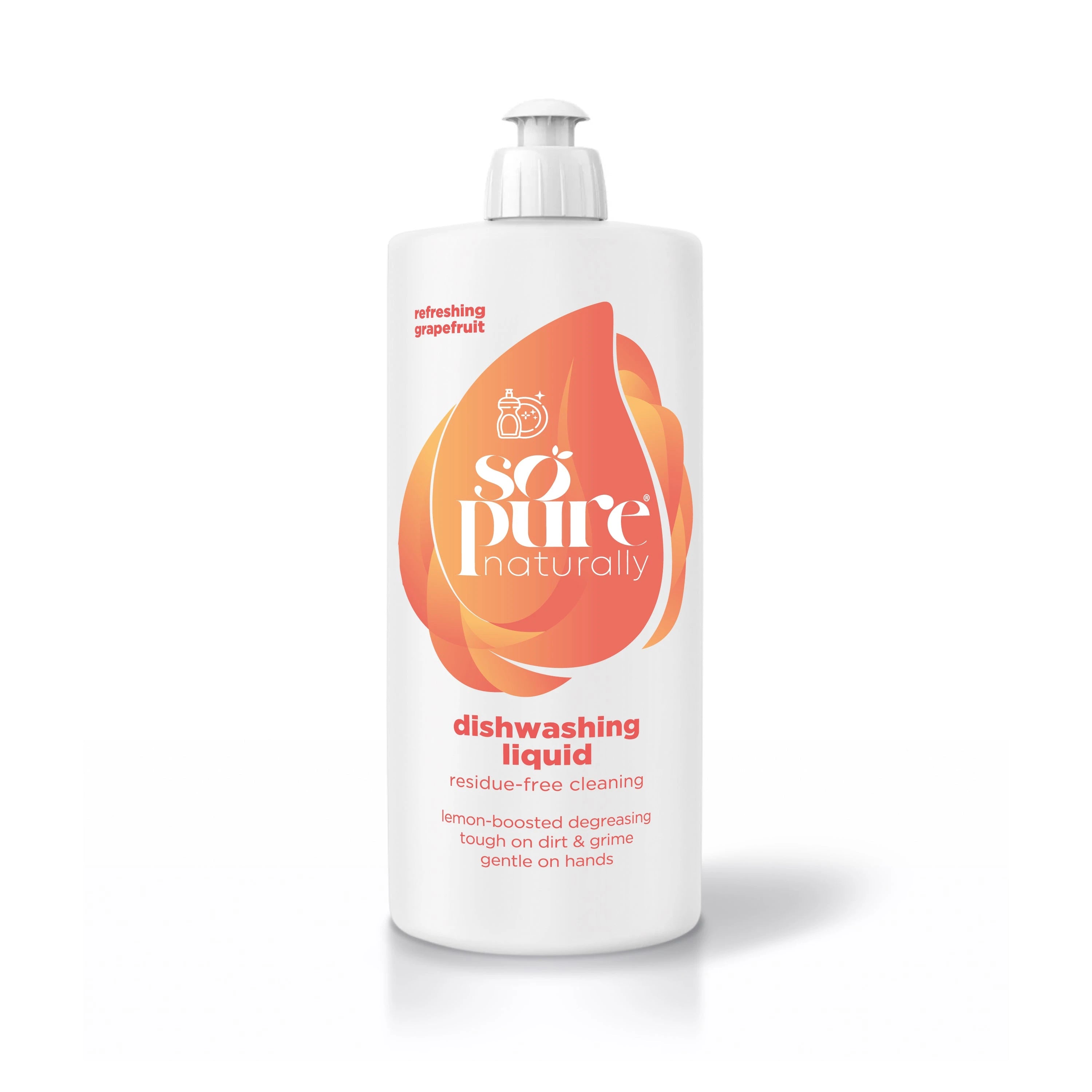 SoPure Dishwashing Liquid - Refreshing Grapefruit SoPure Naturally - Eco Friendly Anti Allergen Natural Cleaning Products